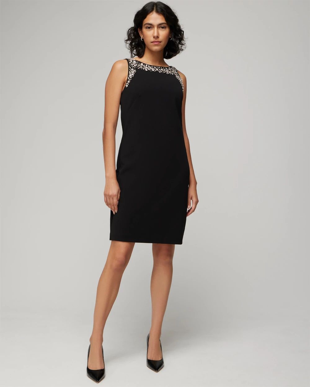 Shift cocktail dress embellished online